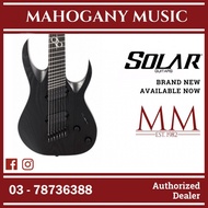 Solar A1.7BOP-FF Black Open Pore Fanned Fret Electric Guitar