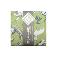 Yukisnow Cloth - Yūzen Bow Wow Wow Green, Approximately 30x40cm