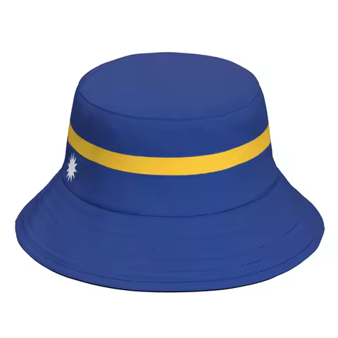 Nauru Fisherman Hats Free Custom Made Number Team Logo Bucket Cap Country Travel Fishing Naurun Nati