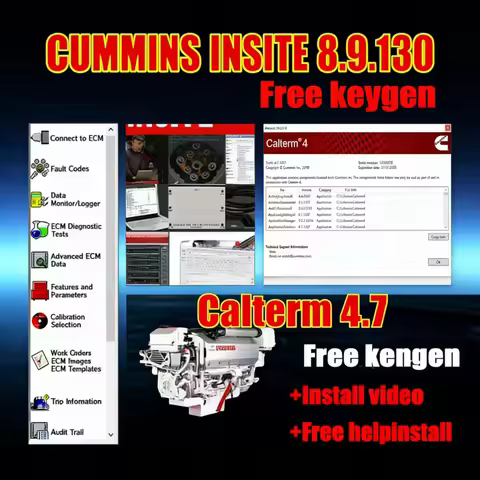 Cummin Insite 8.9 PRO + Calterm 4.7 MetaFiles v4.7.1.007 Engine Diagnostic Software free Keygen + fr