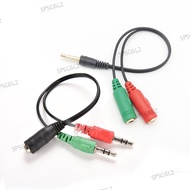 3.5mm Jack Cable Headset Adapter Y Splitter Audio 2 Female to 1 Male  SG6L2