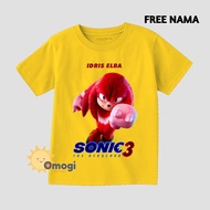 Omogi Apparel - Sonic 3 Idris Elba Children's T-Shirt Free Name Top for Boys and Girls Combed 30s