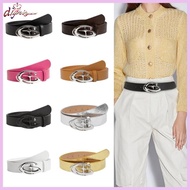 dignityss Lady Belt Elegant Skinny Waist Belt for Dress Skinny Belt Round Buckle