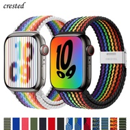 [HOT JUXXKWIHGWH 514] Braided Solo Loop สำหรับ Apple Watch Band 44มม. 40มม. 45มม. 41มม. 42มม. 38มม. 45สร้อยข้อมือไนลอนยืดหยุ่น IWatch Series 3 4 5 Se 6 7สาย