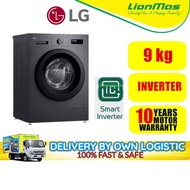 LG 9kg Smart Inverter Front Load Washer with 6 motion Washing Machine FB1209S6M - Mesin Basuh