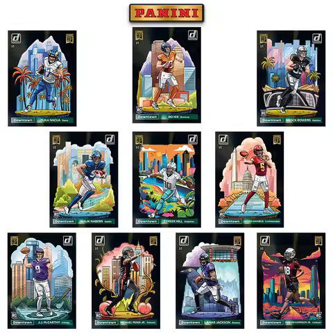 Panini 2024 Nfl Downtown Black Josh Allen Brock Bowers Bo Nix Diy Homemade Rugby Star Trading Cards 