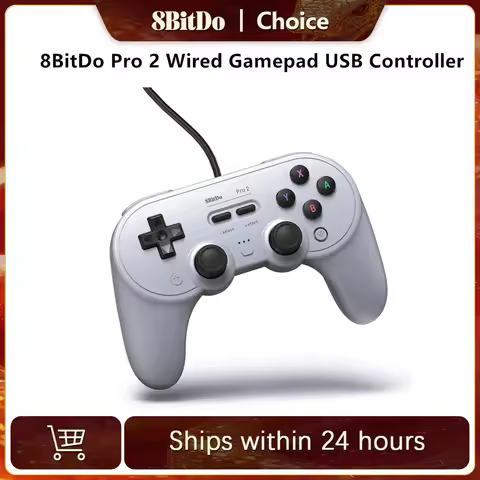 8BitDo Pro 2 Wired Gamepad USB Controller for Nintendo Switch Windows Steam Raspberry Pi NS Switch G