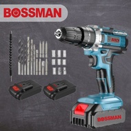 BOSSMAN Drill Cordless Drill Cordless Impact Drill Hand Drill Cordless Impact Screwdriver Drill Hammer Drill 388VF 电钻