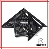 Vktech 7 inch Aluminum Ruler Triangle Ruler Mistar Elbow Ruler - A10D01