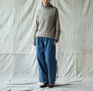 復古文青 純棉牛仔褲 直筒休閒棉褲