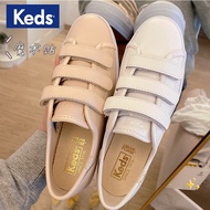 keds leather white shoes Velcro leather surface women's shoes thick bottom shoes casual all-match trifle bottom first la good