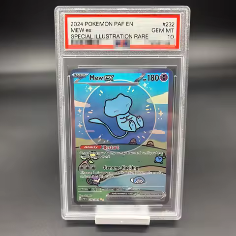 DIY 2024 PTCG PAF EN MEW ex Collection Card Copy 10Points Rating Card Anime Game Card Gift