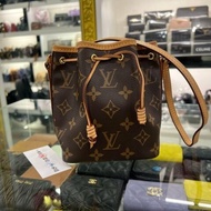 東區正精品㊣LV NANO NOE M41346 MINI 原花迷你水桶包斜背包 RZ6385