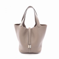 【二手】愛馬仕 HERMES 手提包 Picotin Lock MM Tourterelle 灰色 其他 Picotin Lock MM Tourterelle 灰色 女士 二手 A