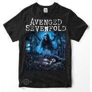 Avenged SEVENFOLD T-Shirt Power Lightning Premium Cotton Tshirt Metal A7x Av7x Bat Logo Dear God Uni
