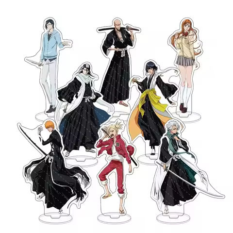 Anime Bleach Acrylic Stand Model Plate Kurosaki Ichigo Kuchiki Rukia Hitsugaya Toshiro Cartoon Figur