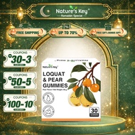 Nature's Key Loquat  Pear Gummies  Soothing Throat Support Immune Defense Pear Flavor  Sugar-Free Ki