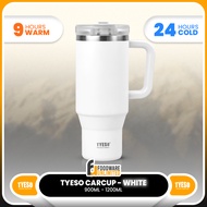Tyeso 1200ml Car Cup Tumbler Hot & Cold (White) Stainless Steel Vacuum Insulated Portable Tumbler