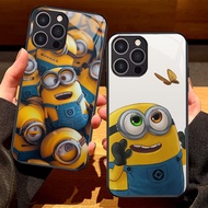 G-44 Minion HD Glass Casing for iphone 15 8 XR 6S XS 7 X 6 Plus Pro Max Case