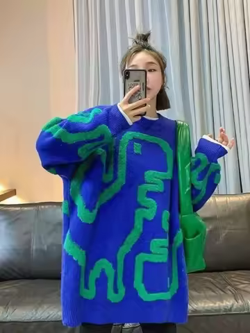 Korobov Japanese Vintage Elegant O Neck Women Sweaters Flower Embroidery Sueter Mujer Korean Chic St