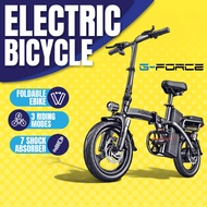 Electric Bicycle G-Force Skuter Elektrik Dewasa Basikal elektrik E Bike 400W 48V Lithium Battery Adu