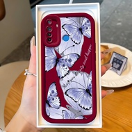 Casing hp for Realme 5 5i 5s 6i C3 C3i Narzo 10 10A 20A Case Purple butterfly Kasing silicone Cesing