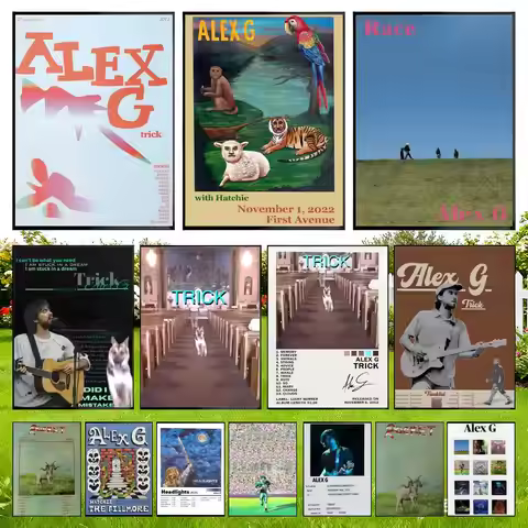 A-Alex G Poster Easy to Install Self Adhesive HD Wall Decor Waterproof Tear Resistant Home Bedroom P