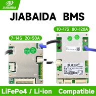 JIABAIDA BMS LiFePo4 Li-ion 8S 24V 16S 48V 10S 13S 14S 17S 20A 30A 40A 50A 60A JBD Smart BMS BT