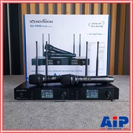 ฟรีค่าส่ง SOUNDVISION SU-990D/HTP PLUS ไมค์ลอยถือคู่ ไมโครโฟนไร้สายการใช้งานในย่าน UHF 694.4 – 702.7