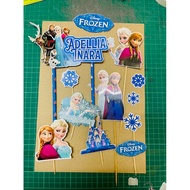 KEK TOPPER FROZEN (BOLEH EDIT NAMA)