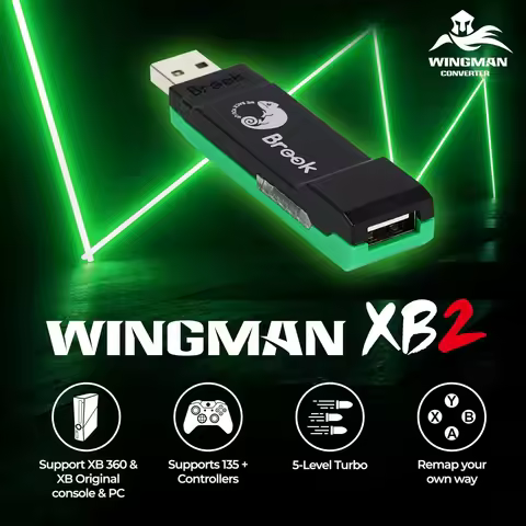 Brook Wingman XB 2 Converter - Wireless Controller Adapter for XB Retro Console