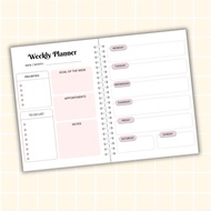 Weekly Planner 52 Weeks | Size A6 | VOLUME Ring