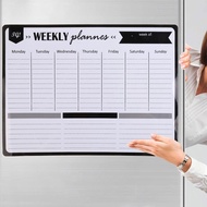 {KING TI} Weekly Planner Soft Magnetic Whiteboard Fridge Magnets Message Remind Memo Pad - Whiteboar