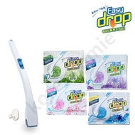 Easy Drop - Easy Drop 韓國製 一次性自帶清潔劑馬桶清潔刷 : 1個 藍色清潔刷+ 1個 自選味 -檸檬味(補充裝 12件) 組合套裝 全港唯一原廠進口商家 이지드롭 변기크리너