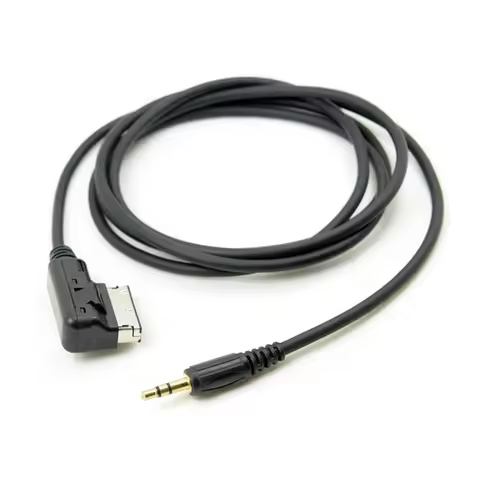Black Music Interface AMI MMI to 3.5mm Audio AUX Cable for VW and Audi A3 A4 A5 A6 A8 Q3 Q5 Q7 Car M