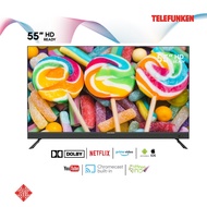 ทีวี TELEFUNKEN 55นิ้ว N28 4K รุ่น JU55DS180S รองรับ Netflix/Youtube/Google Play รับประกัน1ปี แบรนด์เยอรมัน เเถมฟรี!!เตาปิ้งย่างพร้อมปลัีกพ่วง