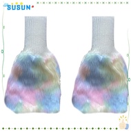 SUSUN Plush Fluffy Boots Cover, Fur Plush Fluffy Y2K Boots Socks,  Thickened Hairy Balls Rainbow Hos