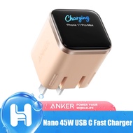 Anker Nano 45W USB C Fast Charger 45W GaN Ultra-Light Charger  with LED Digital Display