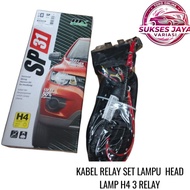 H4 LAMP RELAY CABLE SET REALAY CABLE SET H4 HEAD LAMP 3 RELAY