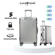 Aluminum Magnesium Alloy Luggage - TSA Password Lock Quality Hard Case Travel Suitcase