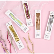 6pcs & 12pcs Birthday Thread Candle Colorful ,Silver, Gold Candle