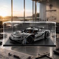 Lego Acrylic Display Box for 42173 Koenigsegg Jesko Popmart Labubu Zimomo Sneakers Kotak Pameran Hyp