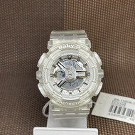 [Original] Casio Baby-G BA-110CR-7A White Transparent Analog Digital Ladies Fashion Watch