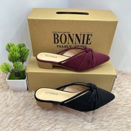BONNIE KASUT HEELS MBN-25159 COLOUR BLACK MAROON TUMIT 1 INCI