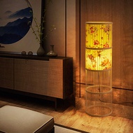 M37- Đèn sàn tre phong cách Nhật Bản đèn tre trúc nghệ thuật phòng khách phòng trà sân vườn Zen đầu