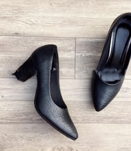 Giày cao gót công sở giày cao gót 5p đế vuông da mềm trơn