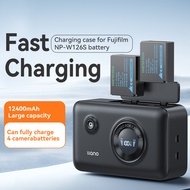 llano NP-W126S Dual Battery Fast Portable Charger with Built-in Power for Fujifilm XT30II X100VI X-M
