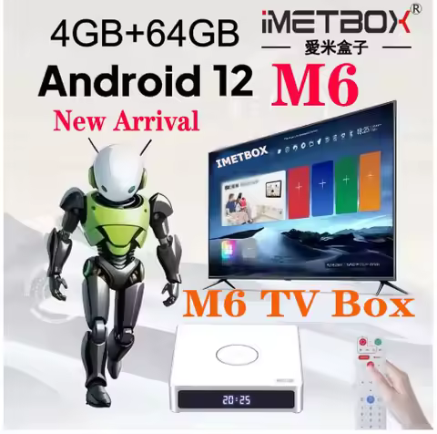 [Genuine]2025 New Arrival Imetbox M6 4G64G Japan tvbox android tv box with voice control hot in USA 