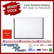 LAYAR 84" Wall Projector Screen 84 Inch Projector Screen Wall Hanging 84In