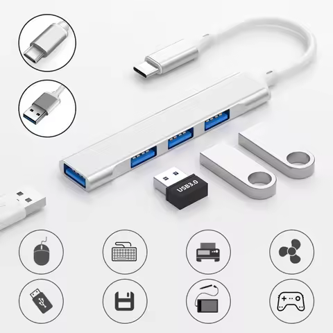 4 in 1 Docking Station For Xiaomi Lenovo Macbook Pro Adapter HUB USB Type C3.0 Adapter Docking Stati